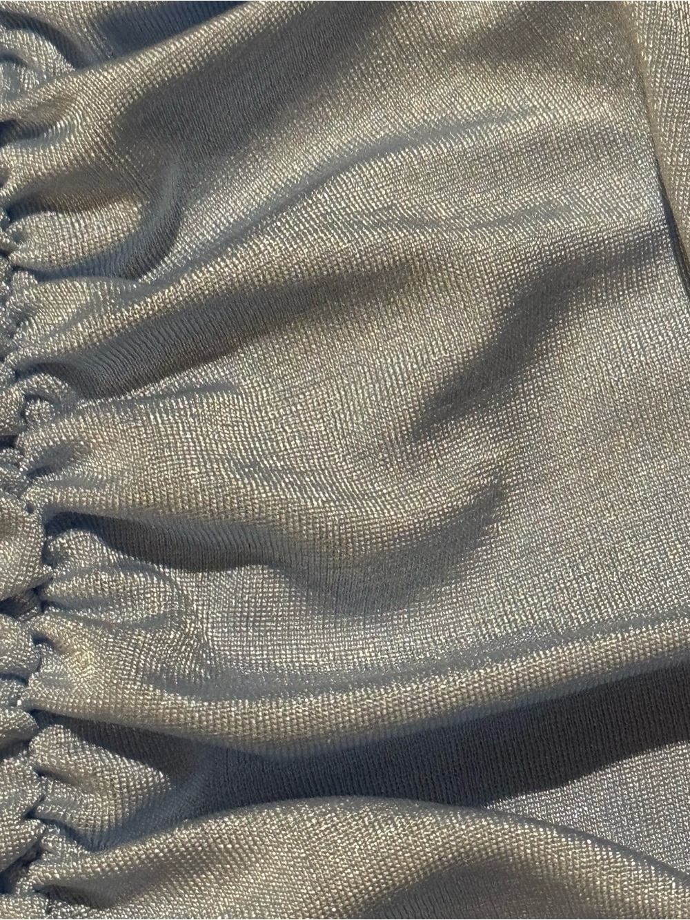 Light Blue Ruched Tank Top - Picture 3 of 4